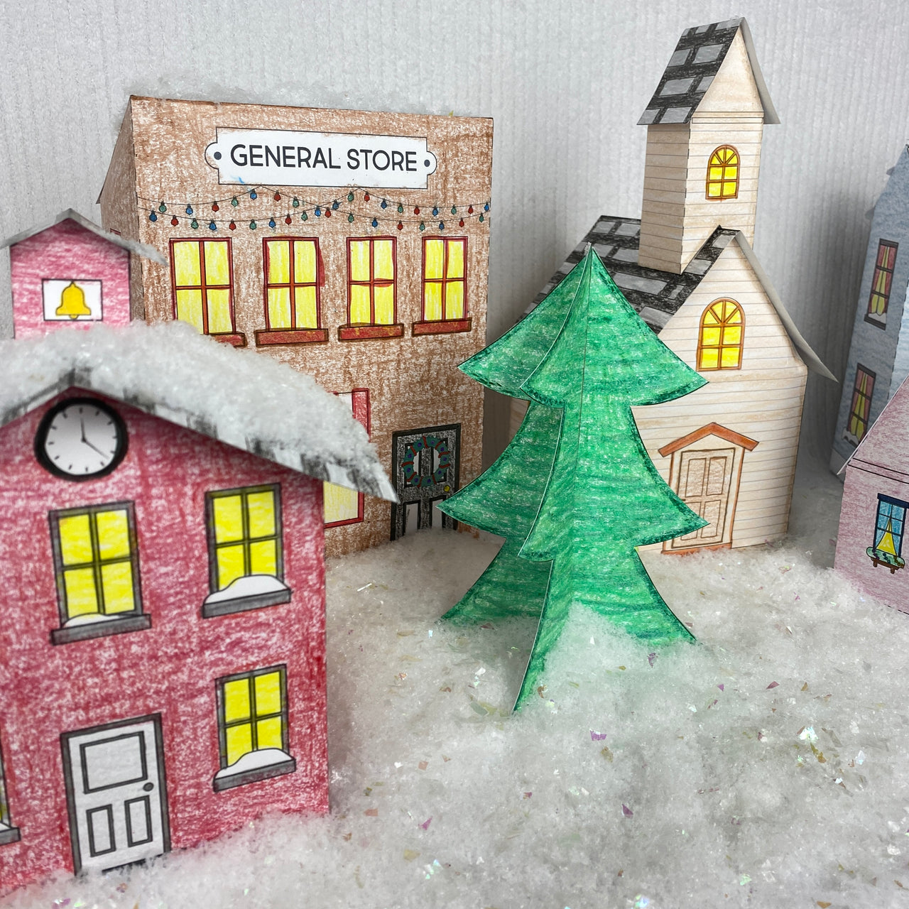 Christmas Village 3D Coloring