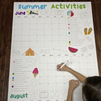 Thumbnail for Summer Activity Calendar Coloring Sheet