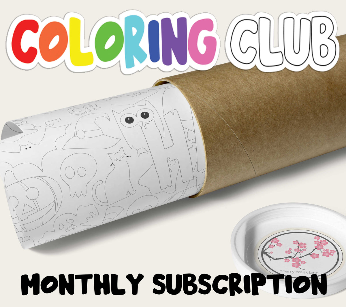 Coloring Club monthly giant coloring sheet