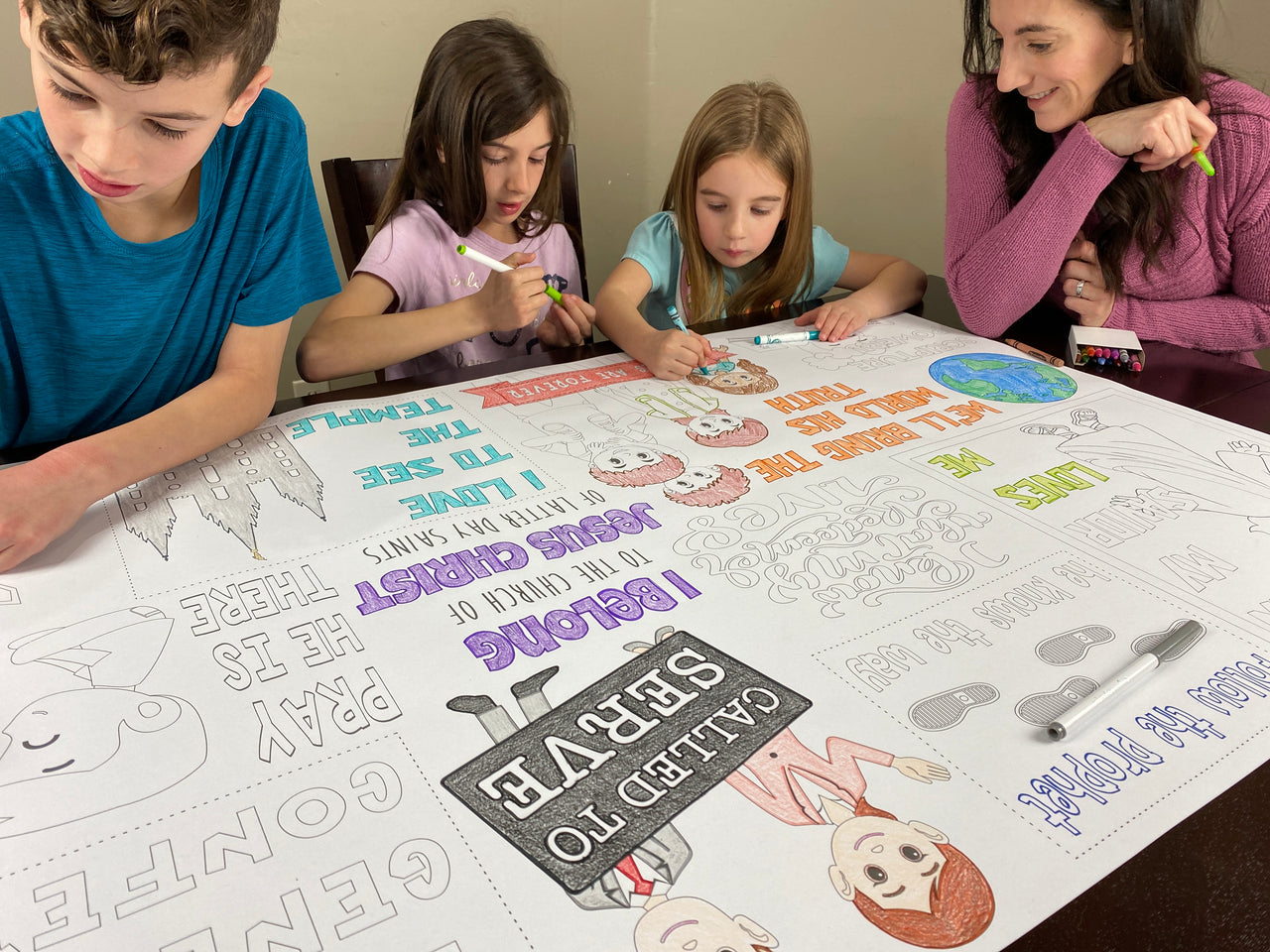 I love General Conference Table Top Coloring Banner