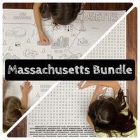 Thumbnail for Massachusetts State BUNDLE Coloring and Word Search