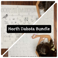 Thumbnail for North Dakota State BUNDLE Coloring and Word Search