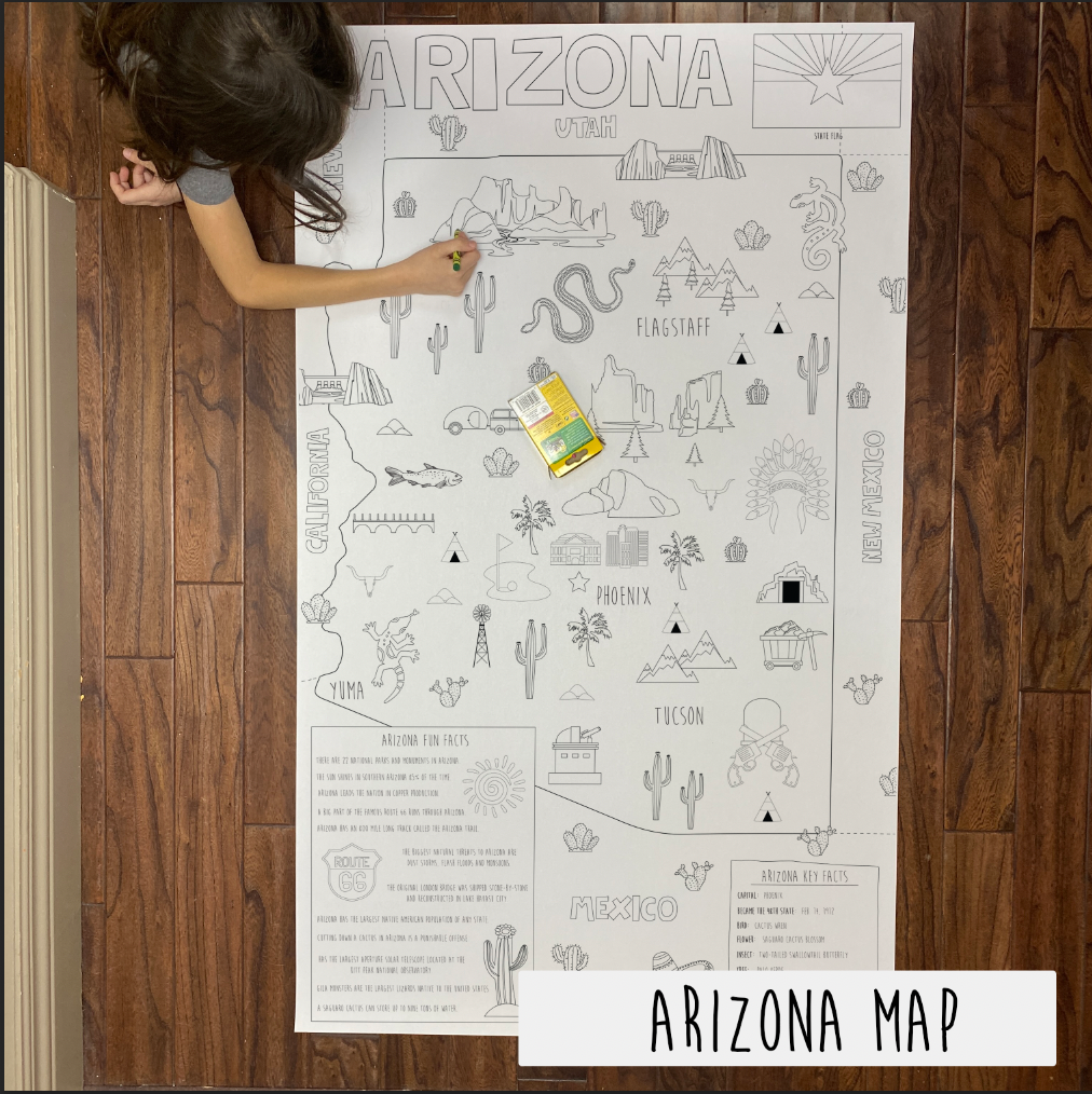 Arizona Coloring Map
