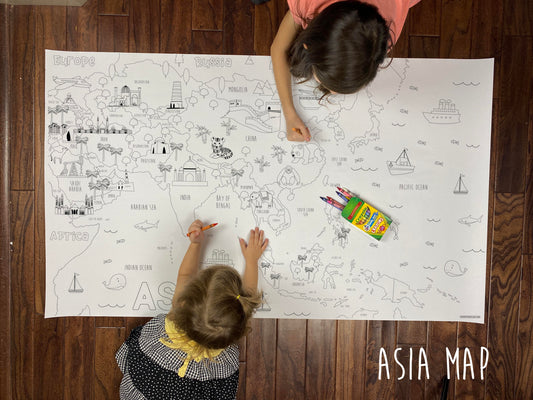 asia coloring map
