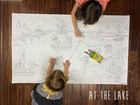 Thumbnail for At The Lake Table Size Coloring Sheet