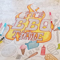 Thumbnail for Its BBQ Time Table Top Coloring Banner
