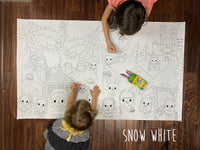 Thumbnail for Snow White Table Size Coloring Sheet
