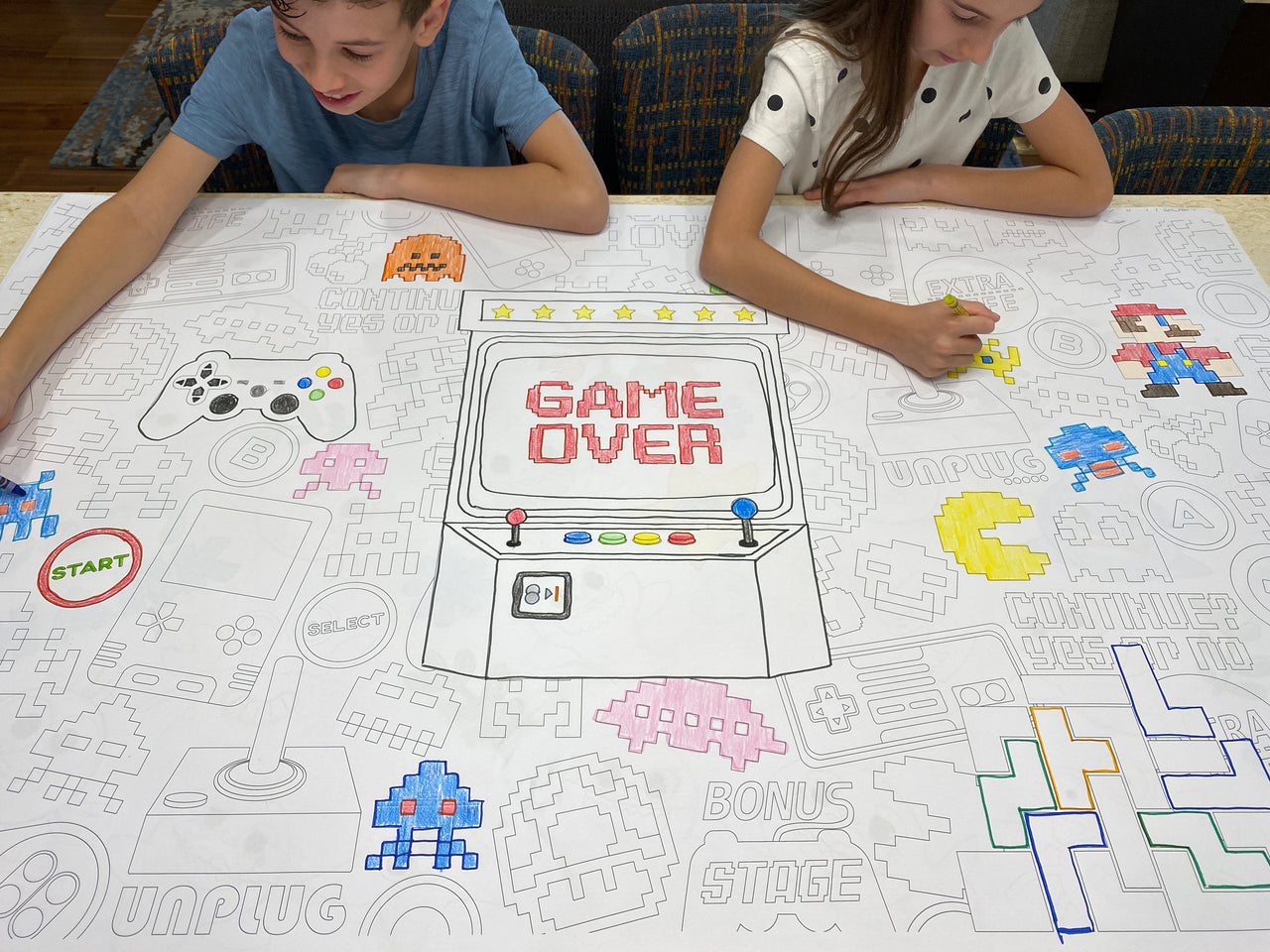 Video Game Table Size Coloring Sheet – cherrycreeklane