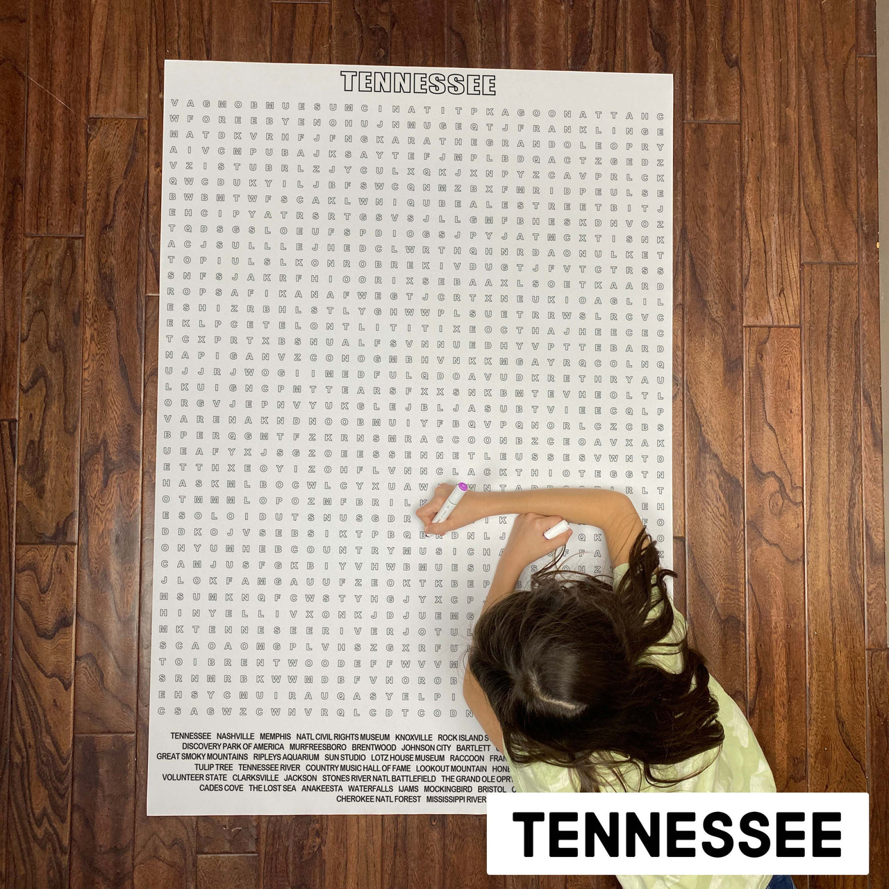 Tennessee State Giant Word Search Puzzle