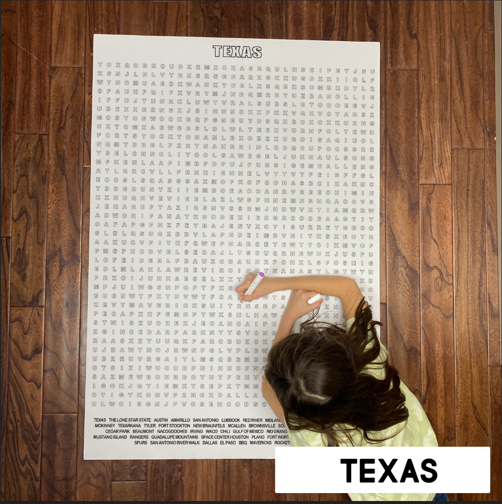 Texas State Giant Word Search Puzzle