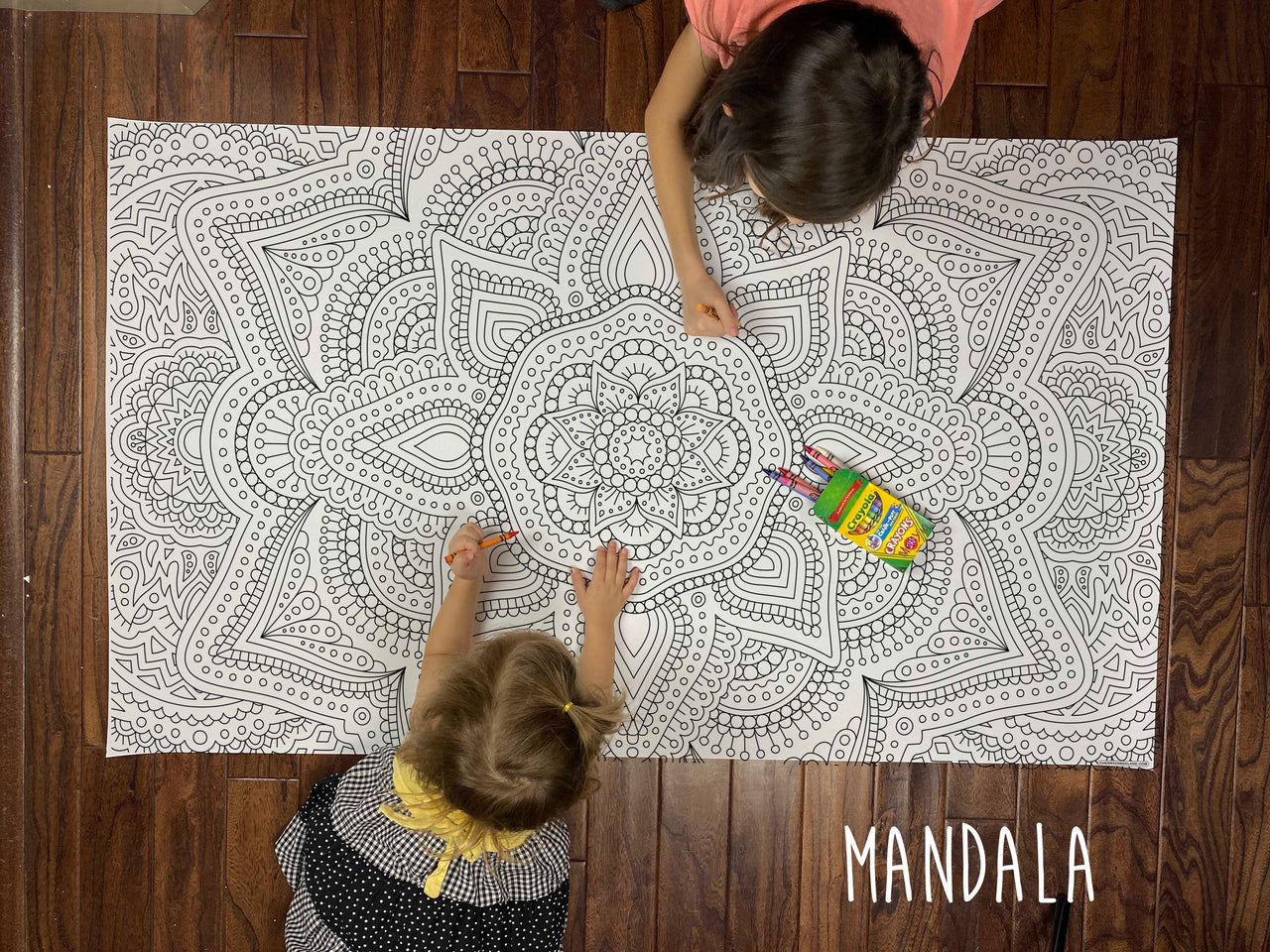 Zentangle Mandala Table Size Coloring Sheet
