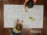 Thumbnail for Zentangle Mandala Table Size Coloring Sheet